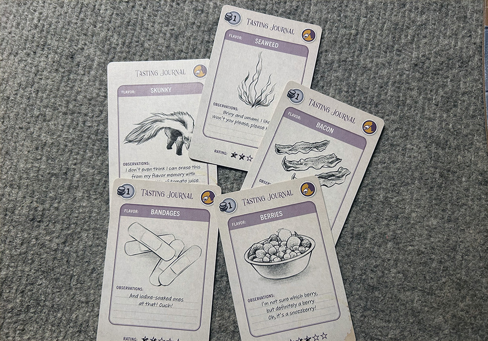 Distilled taste cards @ Spelglädje